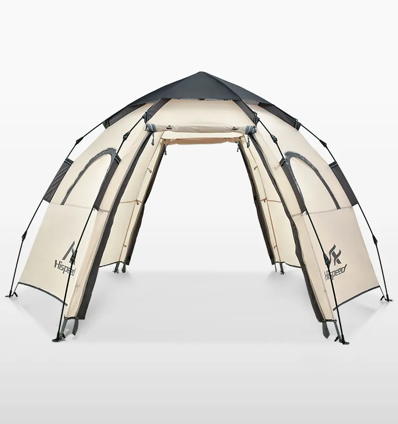 Double-Layer Hexagon Tent in Cream, product photo