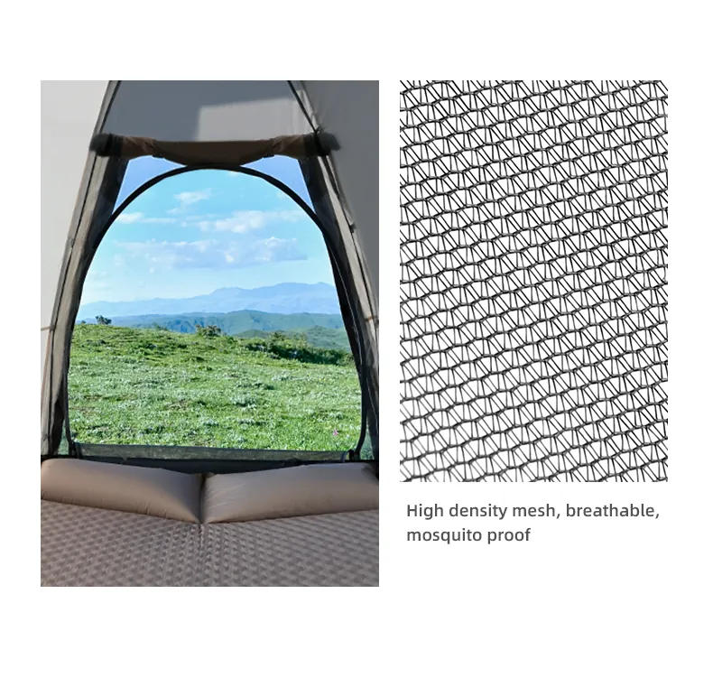 Double-Layer Hexagon Tent in Cream, product photo
