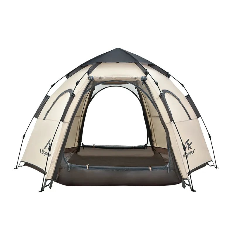 Double-Layer Hexagon Tent in Cream, product photo