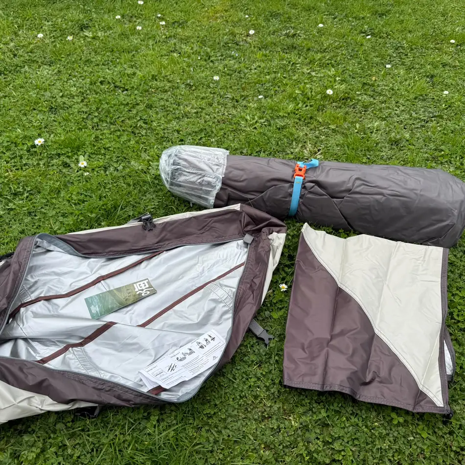 Quick-Pitch Dome Tent set up in an Auckland backyard